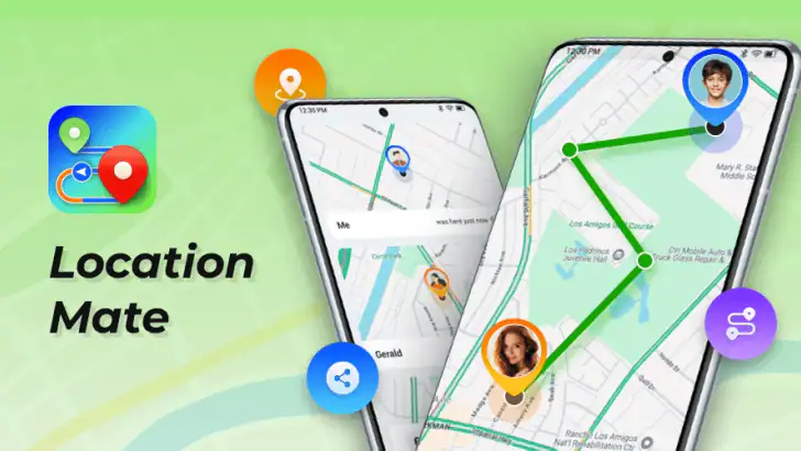 Location Mate - Share & Track feature graphic