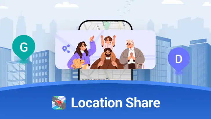 Location Share: Live Tracker feature graphic