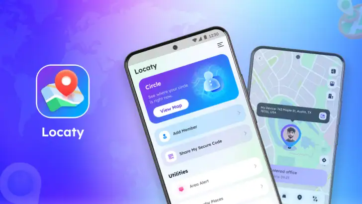 Locaty - GPS Location Share feature graphic