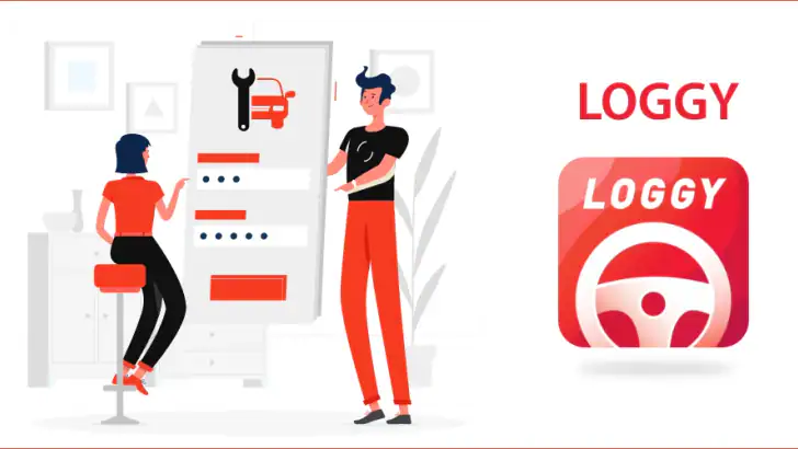 Loggy: Car maintenance log app feature graphic