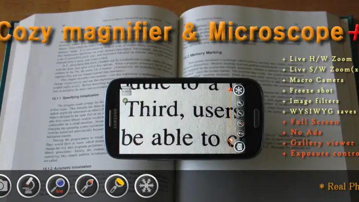 Magnifier & Microscope+ [Cozy] feature graphic