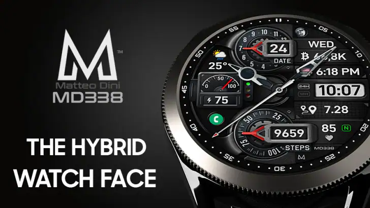 MD338 Hybrid watch face feature graphic