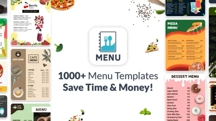 Menu Maker, Menu Templates feature graphic