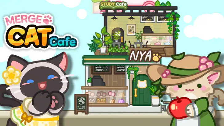 Merge Meow Cafe : Coffee cat feature graphic