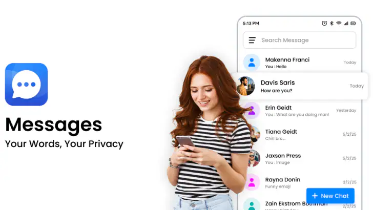 Messenger SMS - Text Messages feature graphic