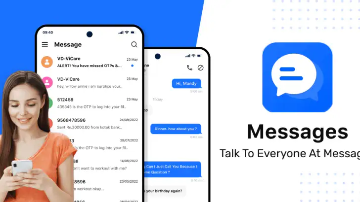 Messenger : Text Messages feature graphic
