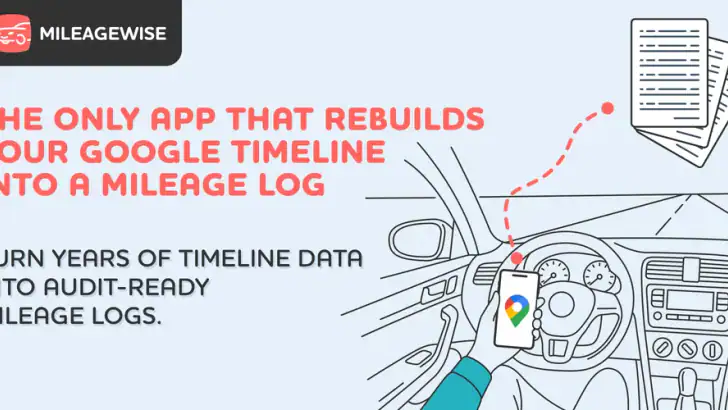 Mileage Log from Google Maps feature graphic