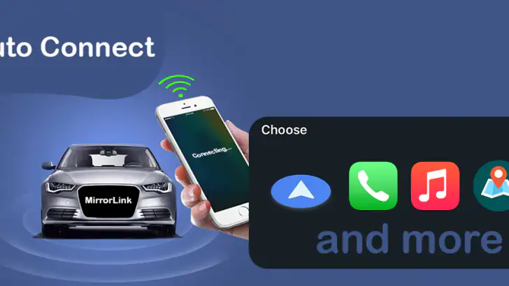 Mirror Link Phone Car Screen feature graphic