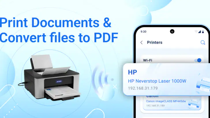 Mobile Printer-Print Documents feature graphic