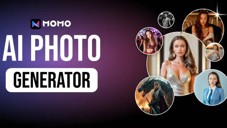 Momo - AI Photo Generator feature graphic