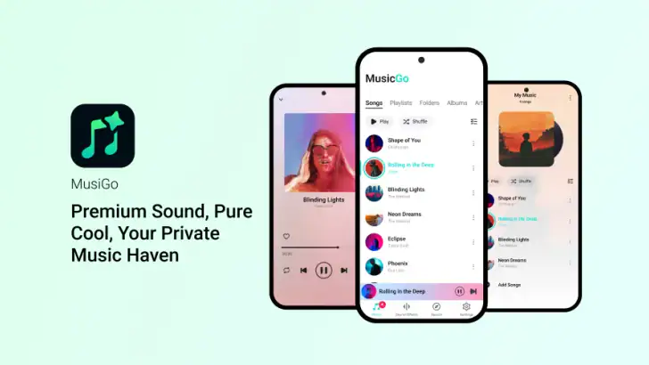 MusicGo - MP3 Music Player feature graphic