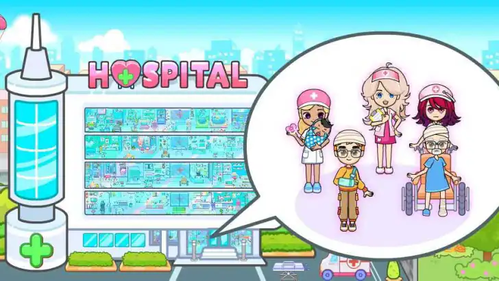 My Hospital Town Doctor Games feature graphic