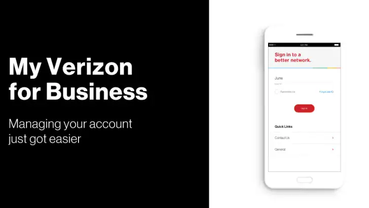 My Verizon For Business feature graphic