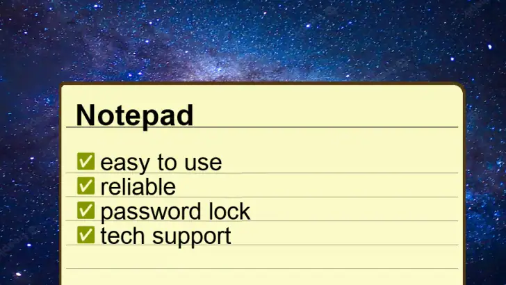Notepad - simple notes feature graphic