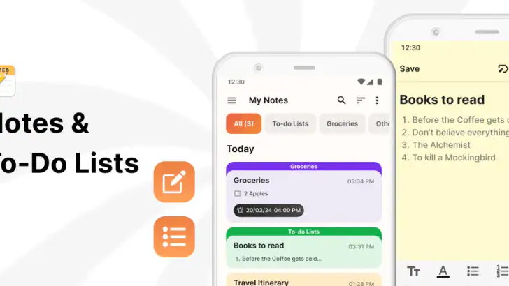 Notes, Notepad, To-Do Launcher feature graphic