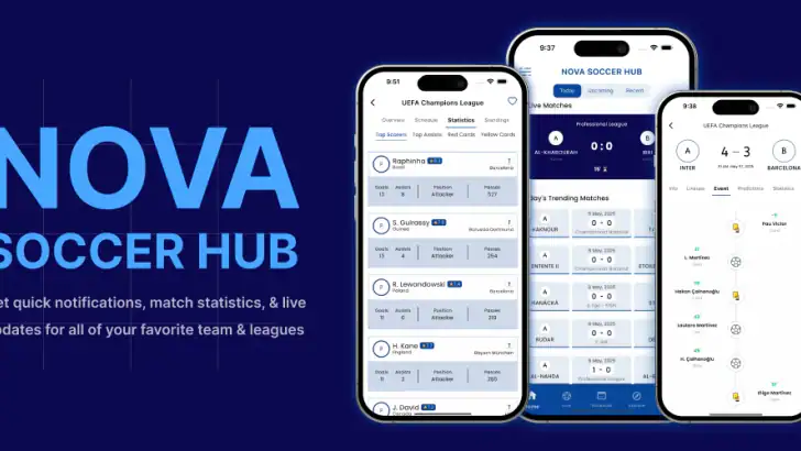 Nova Soccer Hub feature graphic