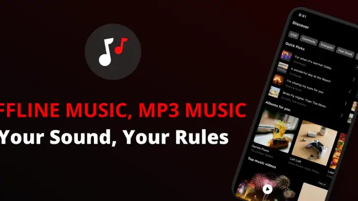 Offline Music, Video Player feature graphic