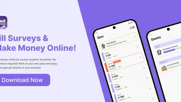 Paid Survey: Earn Cash Rewards feature graphic
