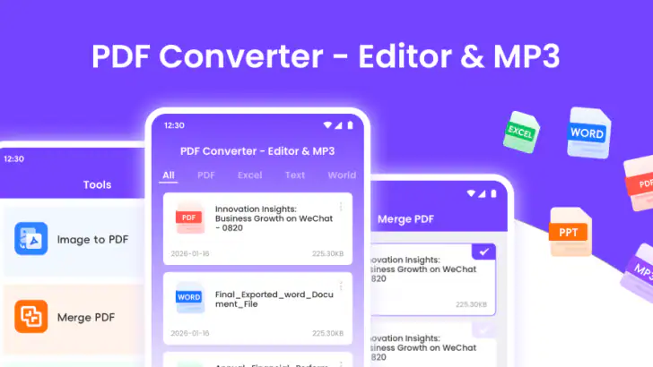 PDF Converter: Reader & Editor feature graphic