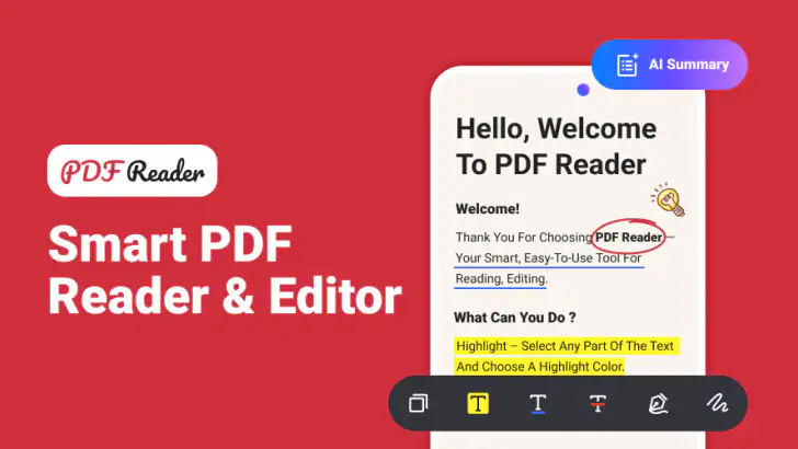 PDF Reader – Reader & Editor feature graphic