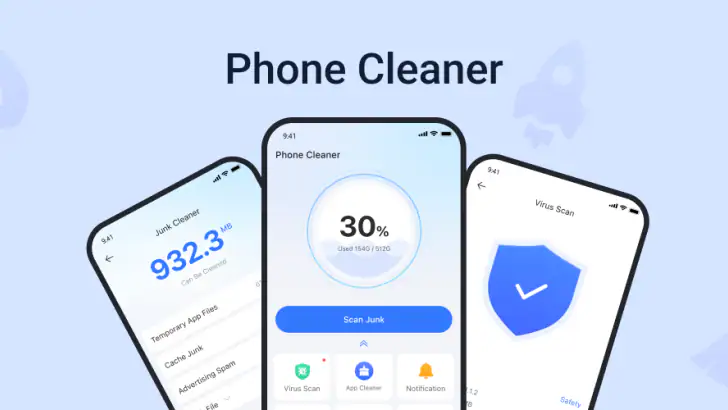 Phone Cleaner Launcher feature graphic