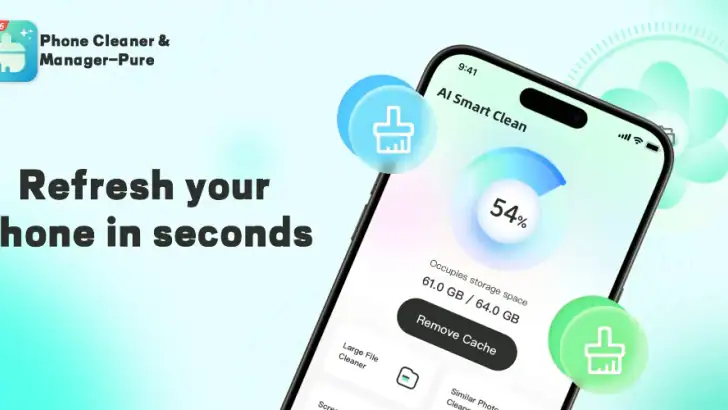Phone Cleaner & Manager-Pure feature graphic