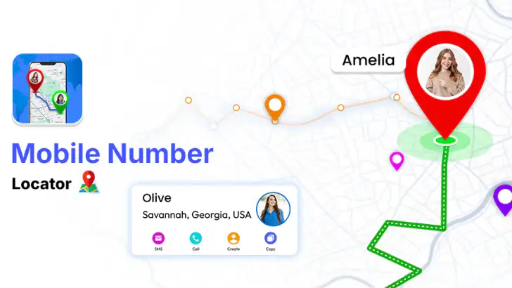 Phone Number Tracker App feature graphic