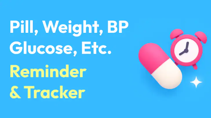 Pill Reminder & Health Tracker feature graphic