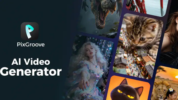 PixGroove: AI Video Generator feature graphic