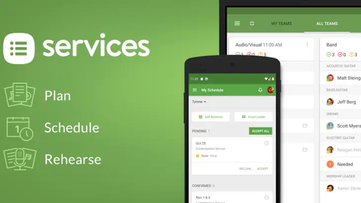 Planning Center Services feature graphic
