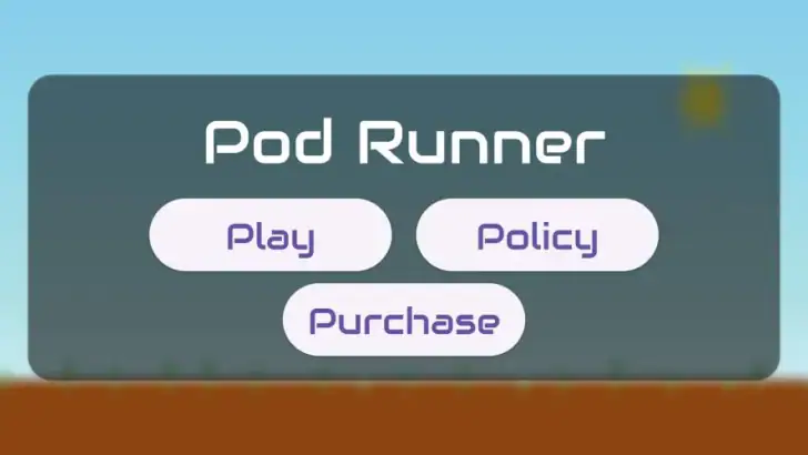 Pod Runner feature graphic