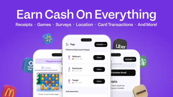 Pogo: Earn Cash & Rewards feature graphic