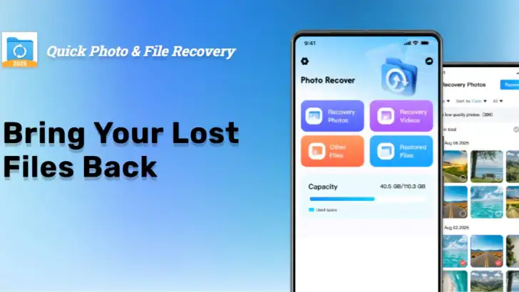 Quick Photo & File Recovery feature graphic