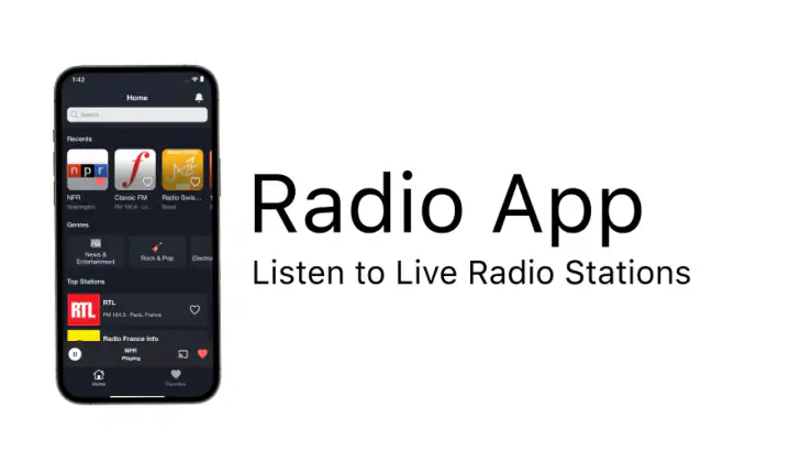 Radio App feature graphic