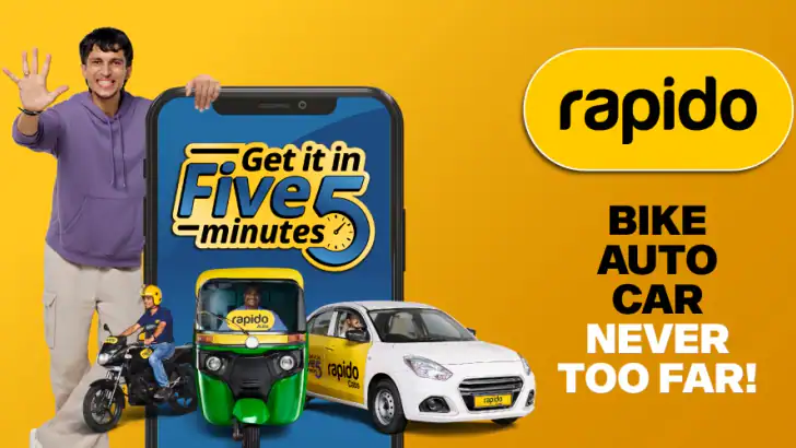 Rapido: Bike-Taxi, Auto & Cabs feature graphic