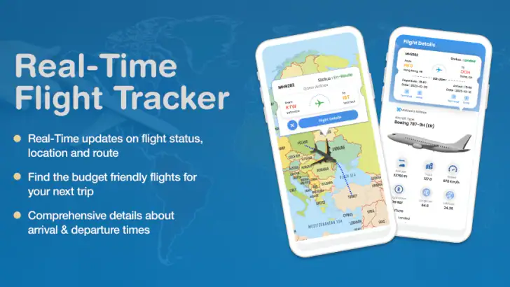 Real Time Flight Tracker feature graphic