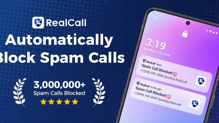 RealCall.AI: Spam Call Blocker feature graphic