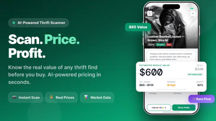 Resale Value Price Check・Cluzy feature graphic