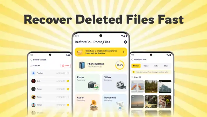 RestoreGo - Photo, Files feature graphic