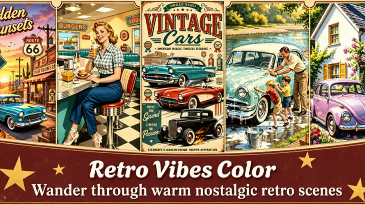 Retro Vibes Paint by Number feature graphic