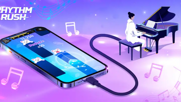 Rhythm Rush - Piano Music Game feature graphic