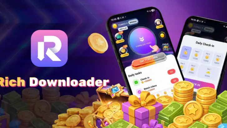 Rich Downloader - lucky & earn feature graphic