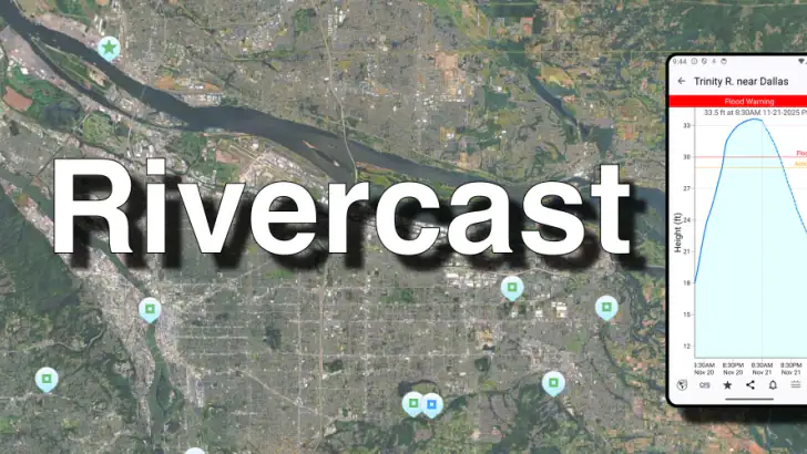 Rivercast - River Levels App feature graphic