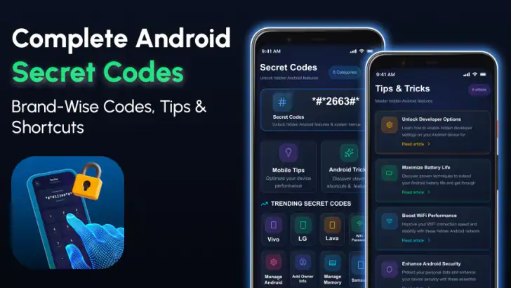 Secret Codes & Mobile Hacks feature graphic