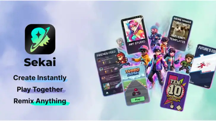 Sekai: Create · Remix · Play feature graphic