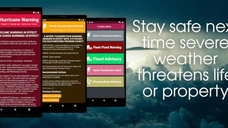Severe Weather Alerts feature graphic