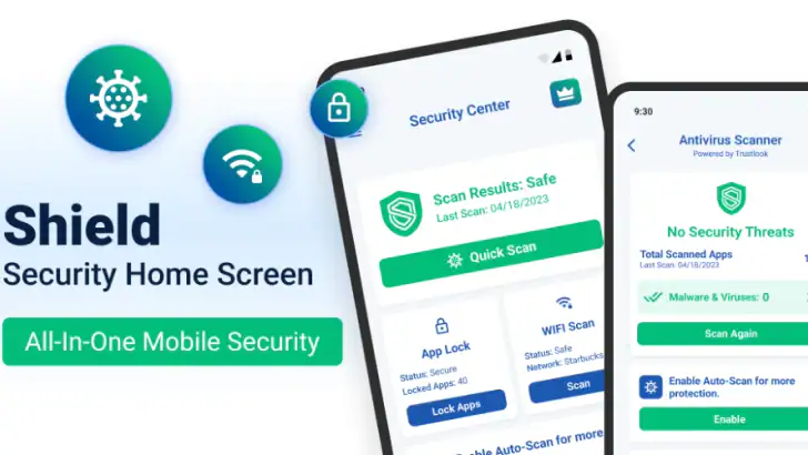 Shield: Antivirus Home Screen feature graphic