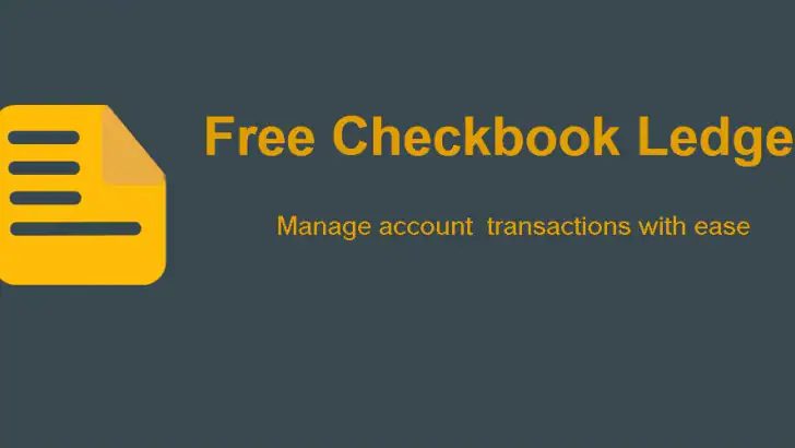 Simple Checkbook Ledger feature graphic