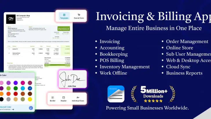 Simple Invoice Manager feature graphic