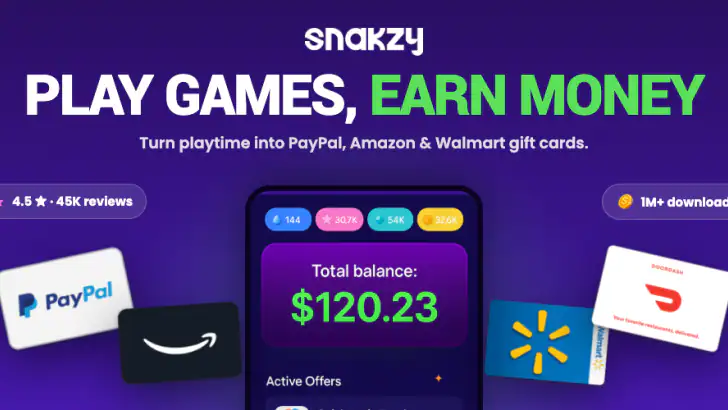 Snakzy: Earn Money & Rewards feature graphic